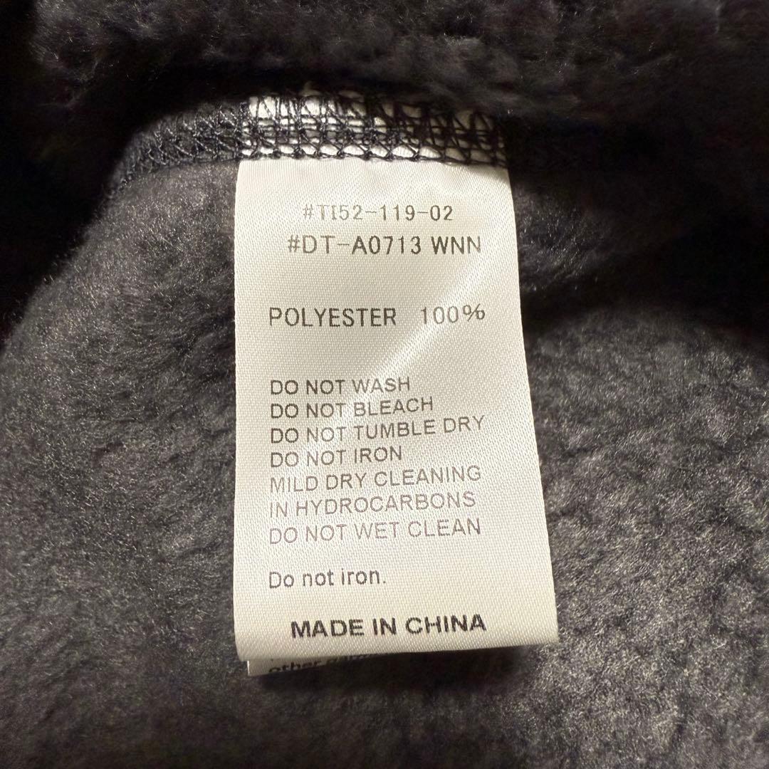 新品タグ付き DANTON ダブルフェイス ボア スタンドカラー ベスト グレー