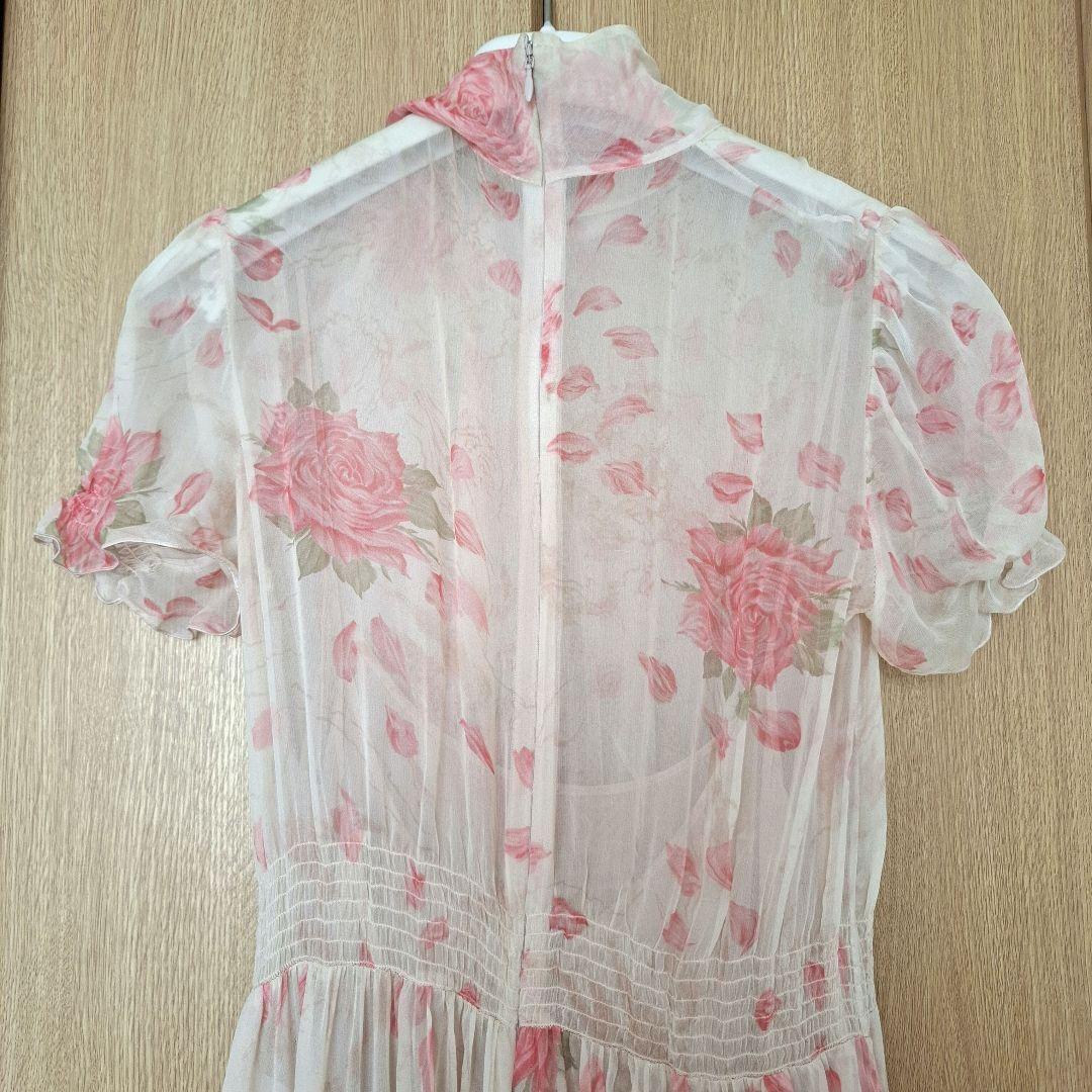 VALENTINO ヴァレンティノ シルクシフォンドレス ローズプリント