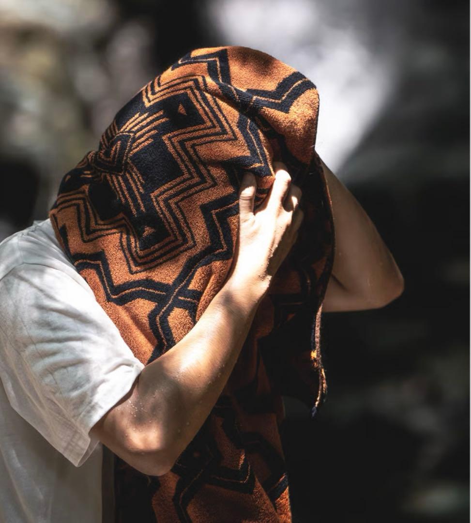 新品　オールドマウンテン　バスタオル　キャメル1、ベージュ1の2個セット