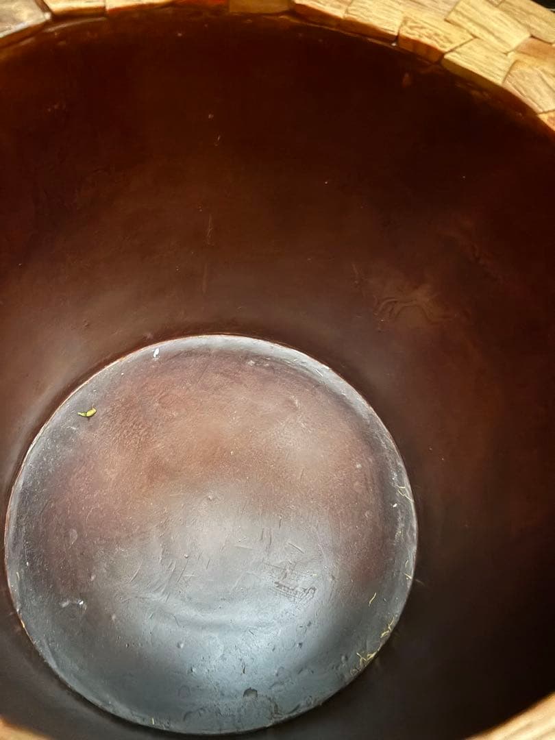 大型　モザイクウッドポット 鉢カバー 43 ×45cm