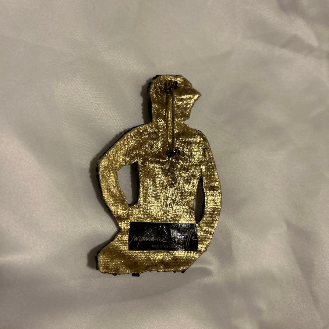 Marianne Batlle（マリアンヌ・バトル）ビーズ刺繍ブローチ／パリ製