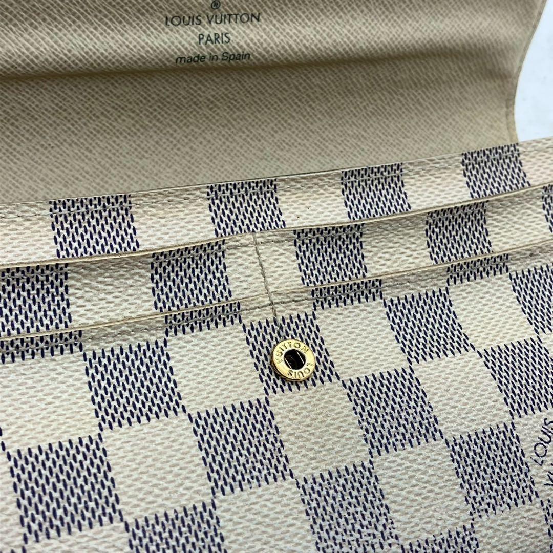 【sk/10.30/20】ルイヴィトンN61735 ポルトフォイユサラ アズール