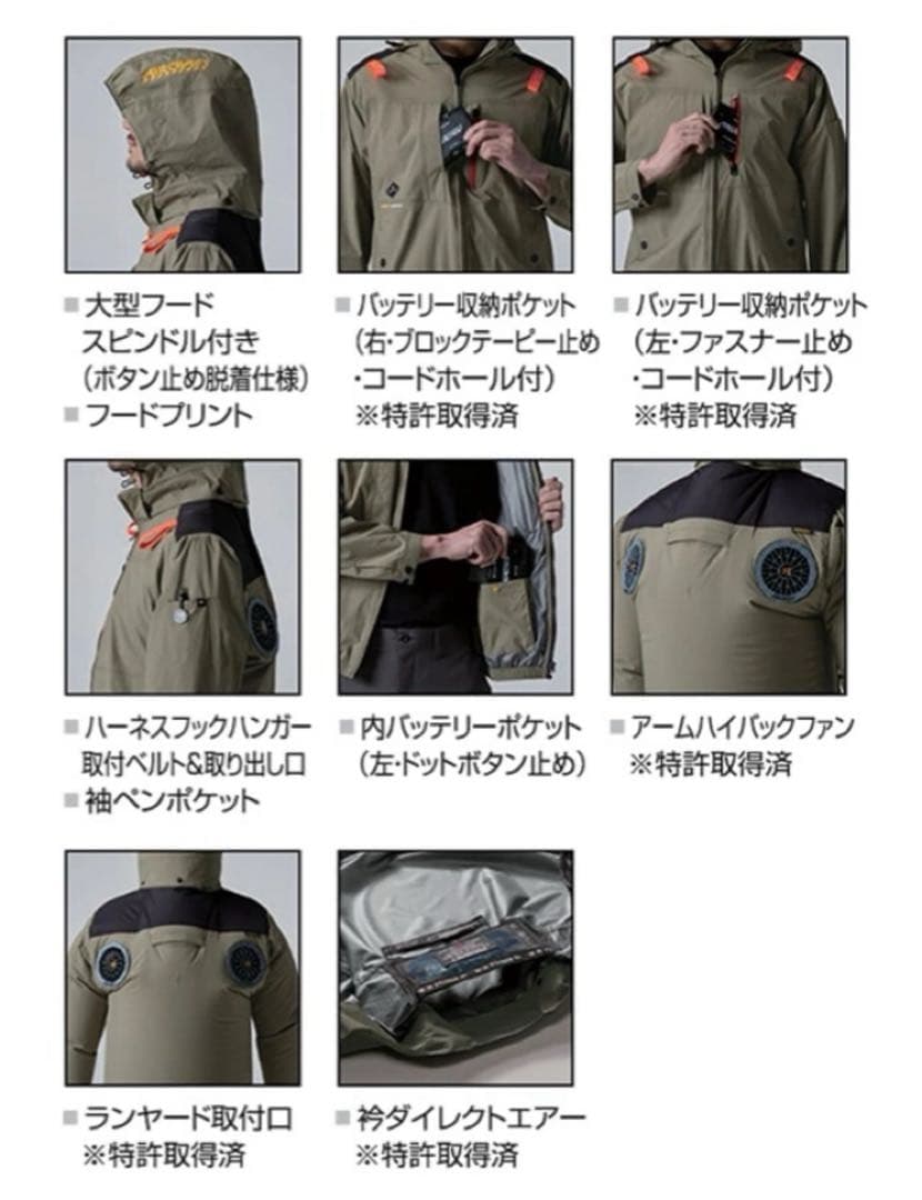 2025 バートル半袖ハイバック空調服 フルセット XXL寸