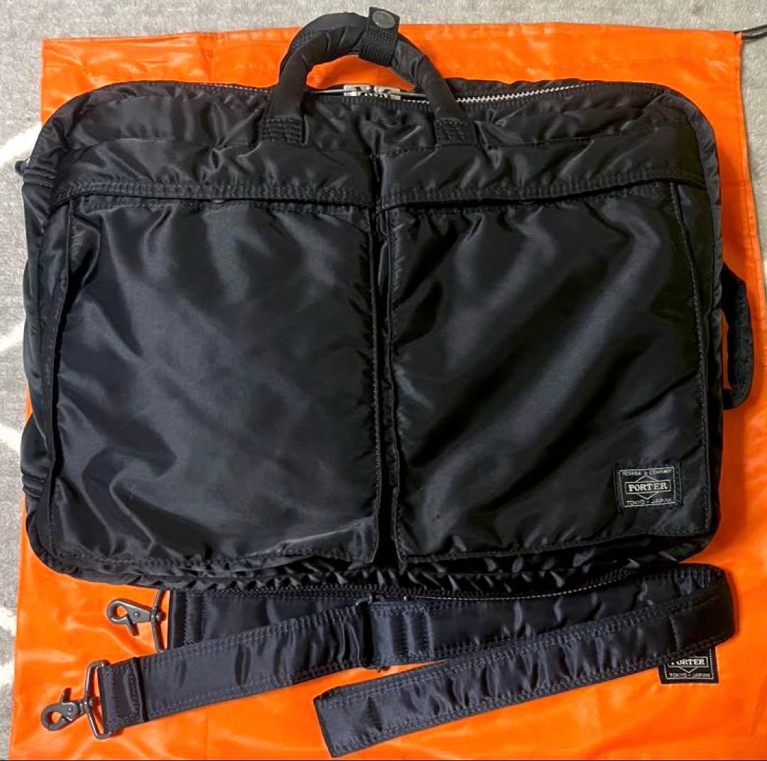 【美品】PORTER タンカー 3way ビジネスバッグ　ブラック　A4収納