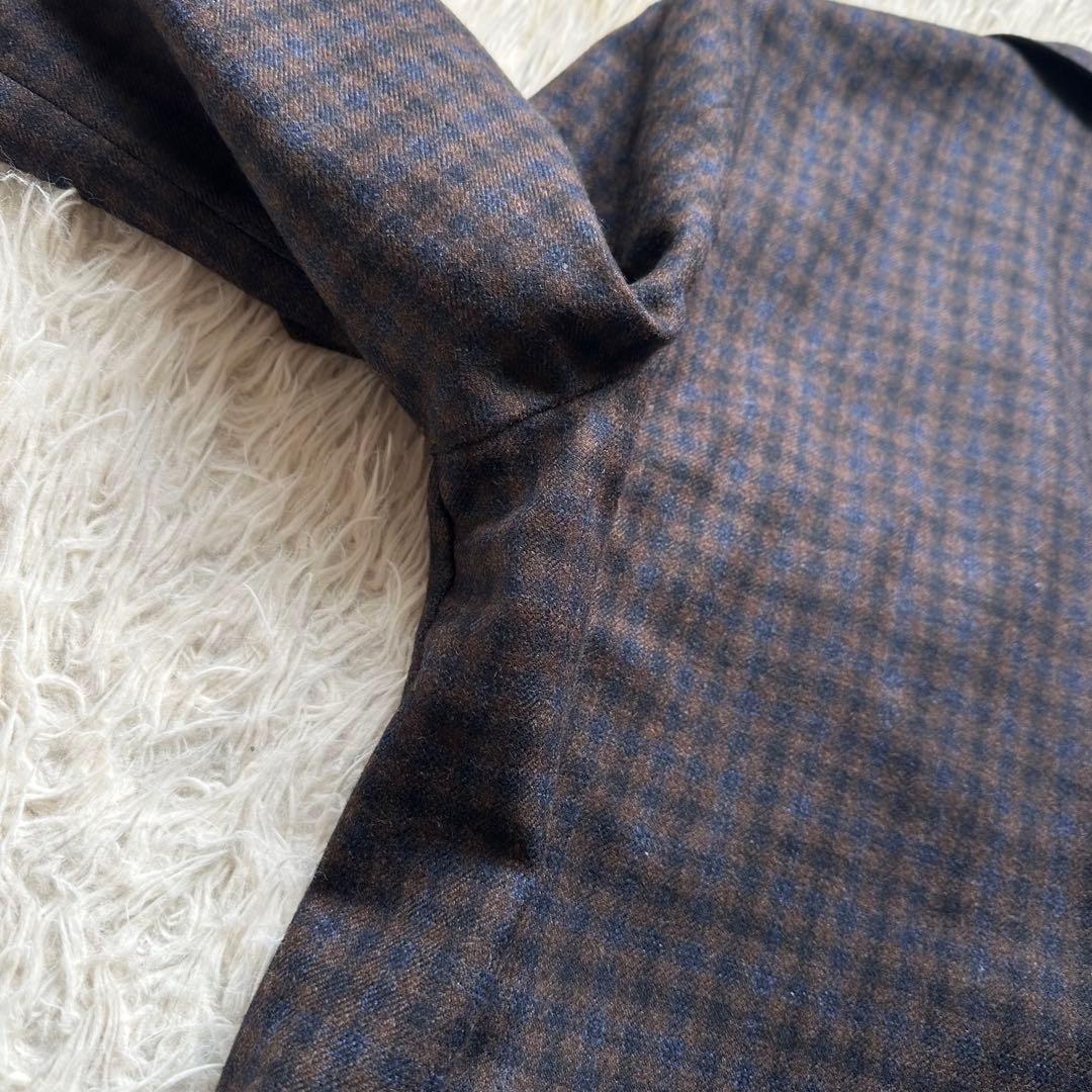 【トウアントゥ】ロロ・ピアーナ　ジャケット　チェック　シルク　カシミヤ