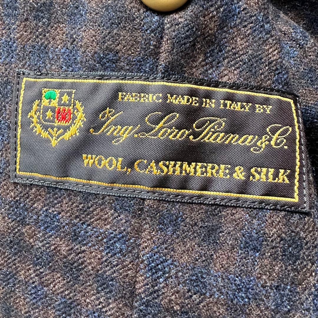 【トウアントゥ】ロロ・ピアーナ　ジャケット　チェック　シルク　カシミヤ