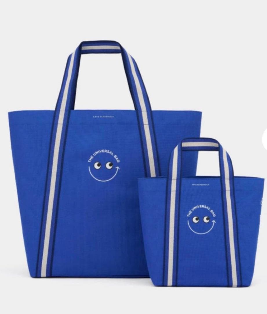 【匿名配送】アニヤハインドマーチ　bootsコラボエコバッグセット　ブルー