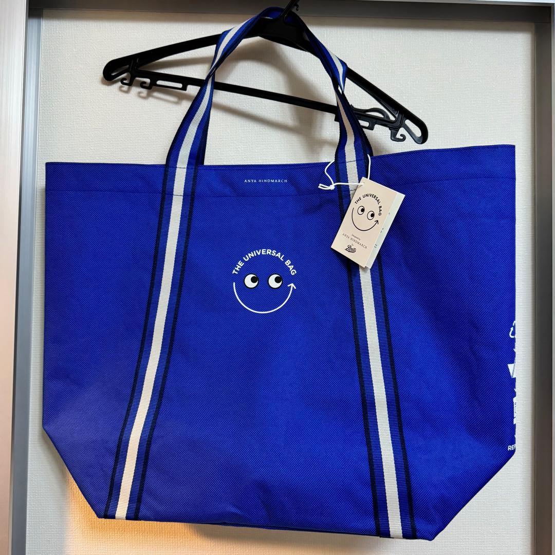 【匿名配送】アニヤハインドマーチ　bootsコラボエコバッグセット　ブルー