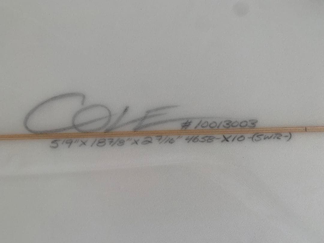 COLE SURFBOARDS／X10 5'9\"