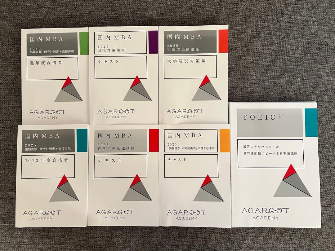 アガルート国内MBA 2025 テキスト7冊セット