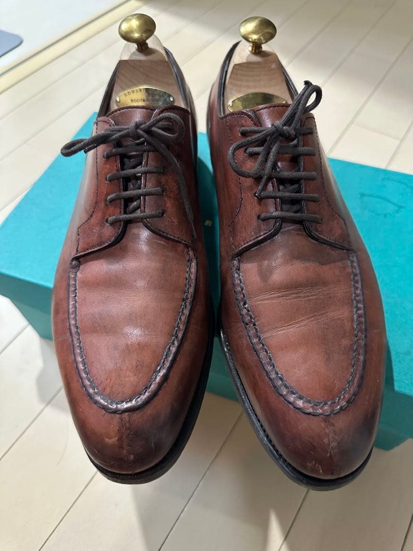 エドワードグリーン ドーバー 7.5E｜名作Uチップ｜専用シューツリー付