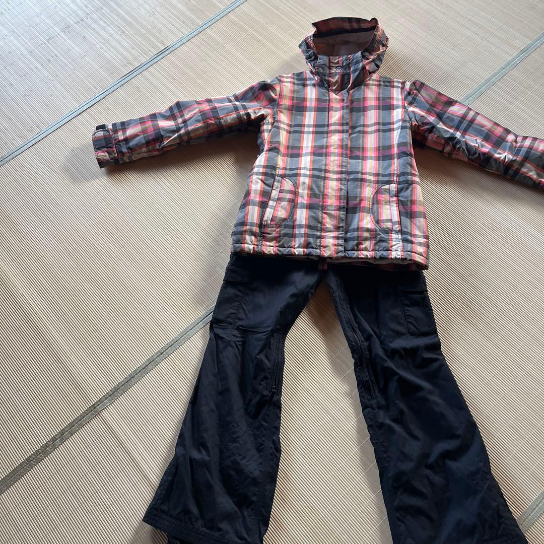 ROXY フード付きチェック柄ジャケット
