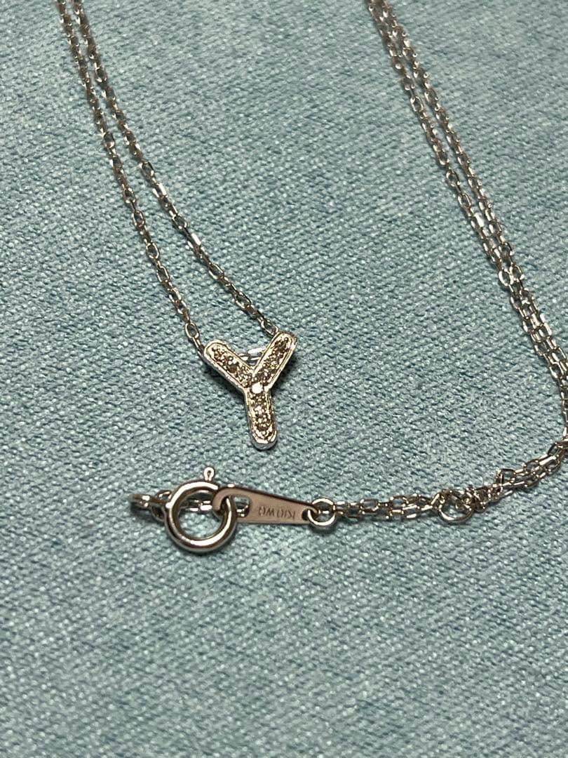 k10WG イニシャルネックレス Y