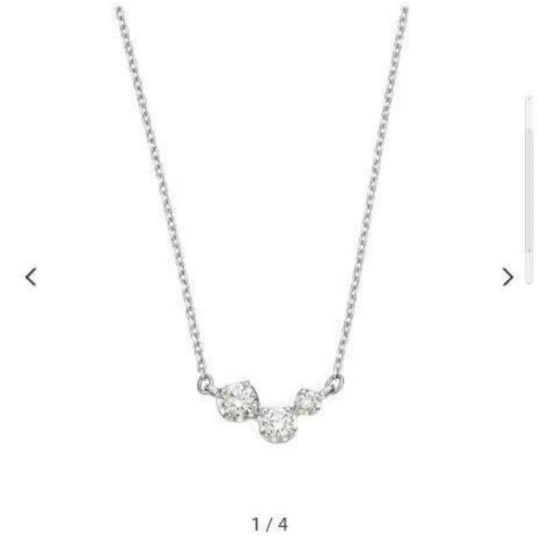 ジュエリーツツミPT９００/８５０ダイヤモンドプチネックレス