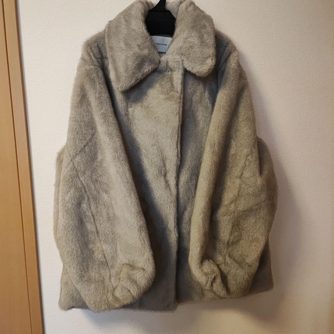CASA FLINE　スタンドカラーリサイクルファーコート