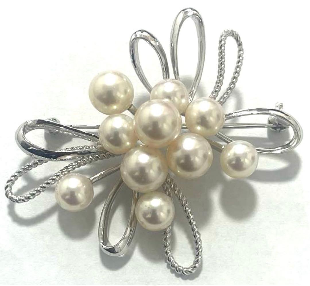 ♣️MIKIMOTO ミキモトパールブローチ パール10粒