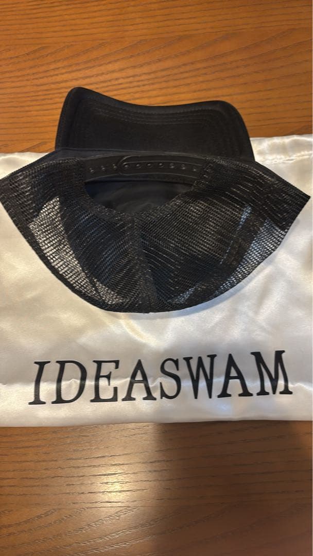 IDEASWAM イデアスワム ロゴ刺繍 メッシュキャップ ブラック