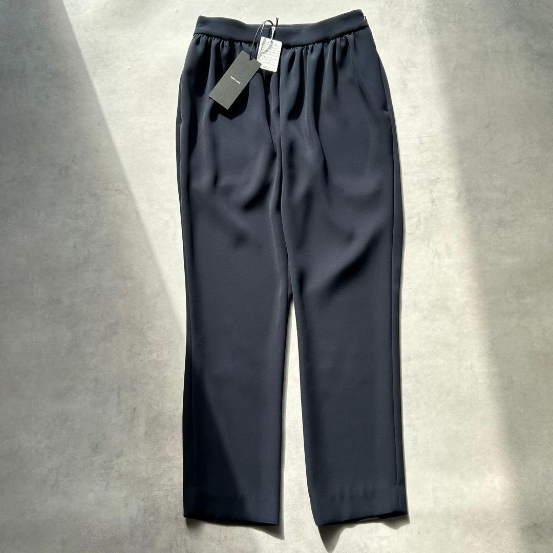 ♡新品タグ付♡　ヨーコチャン　ハイウエストギャザーパンツ　ネイビー