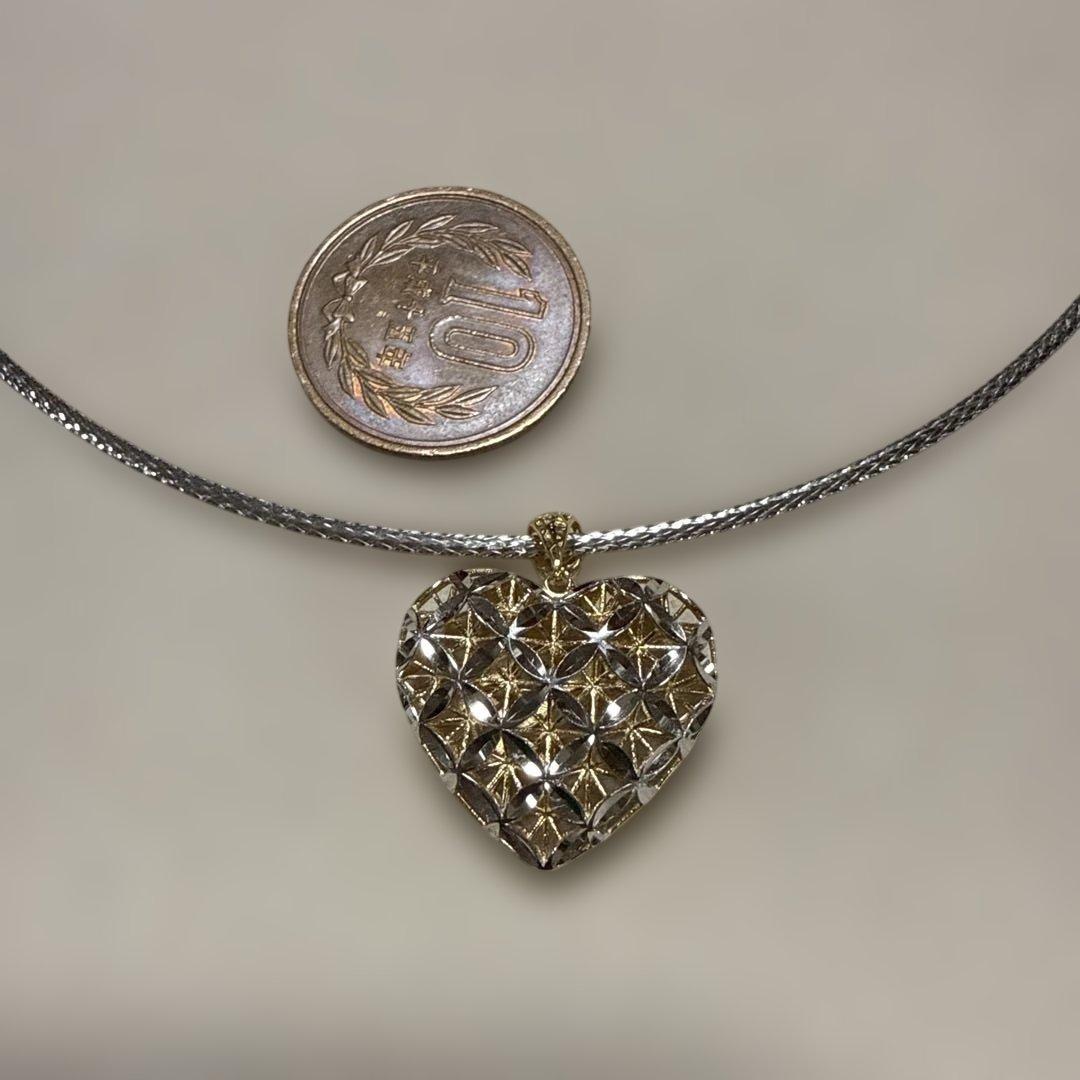 (ベイクドチーズ) 18金wg/yg 2トーンオメガネックレス