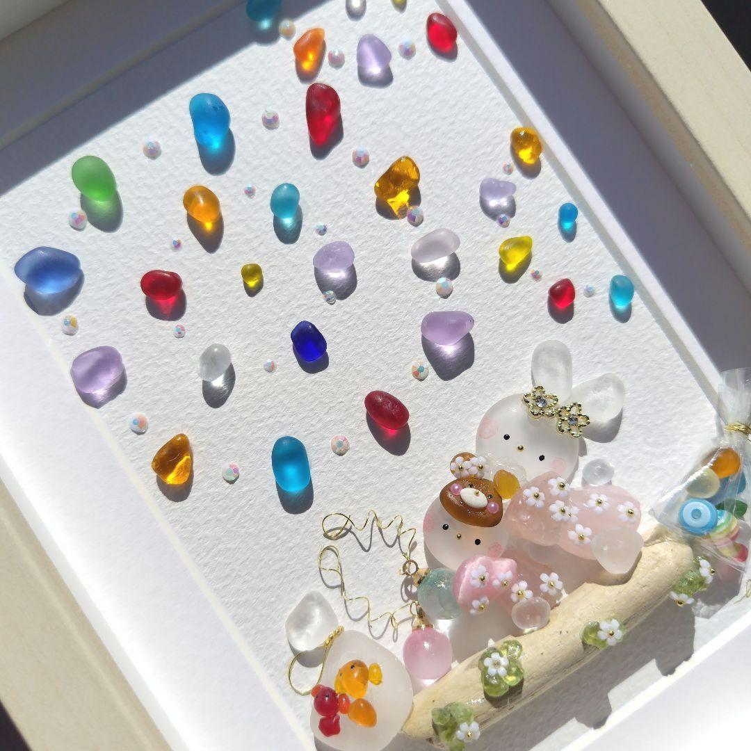 シーグラスアート『 花火.。.:*‧⁺ ⊹˚.』他1点