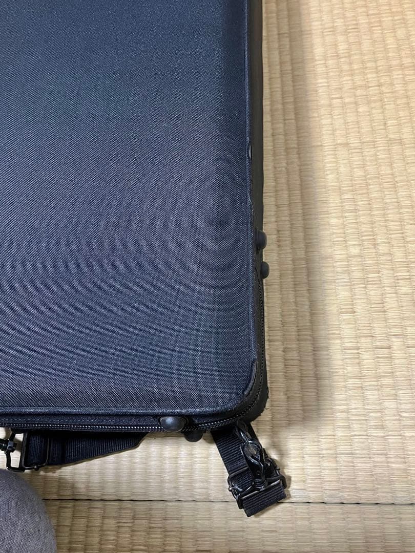 津軽三味線 段違い二本溝 トチ有 本鼈甲撥 軽量ハードケース付き 皮破れ無し