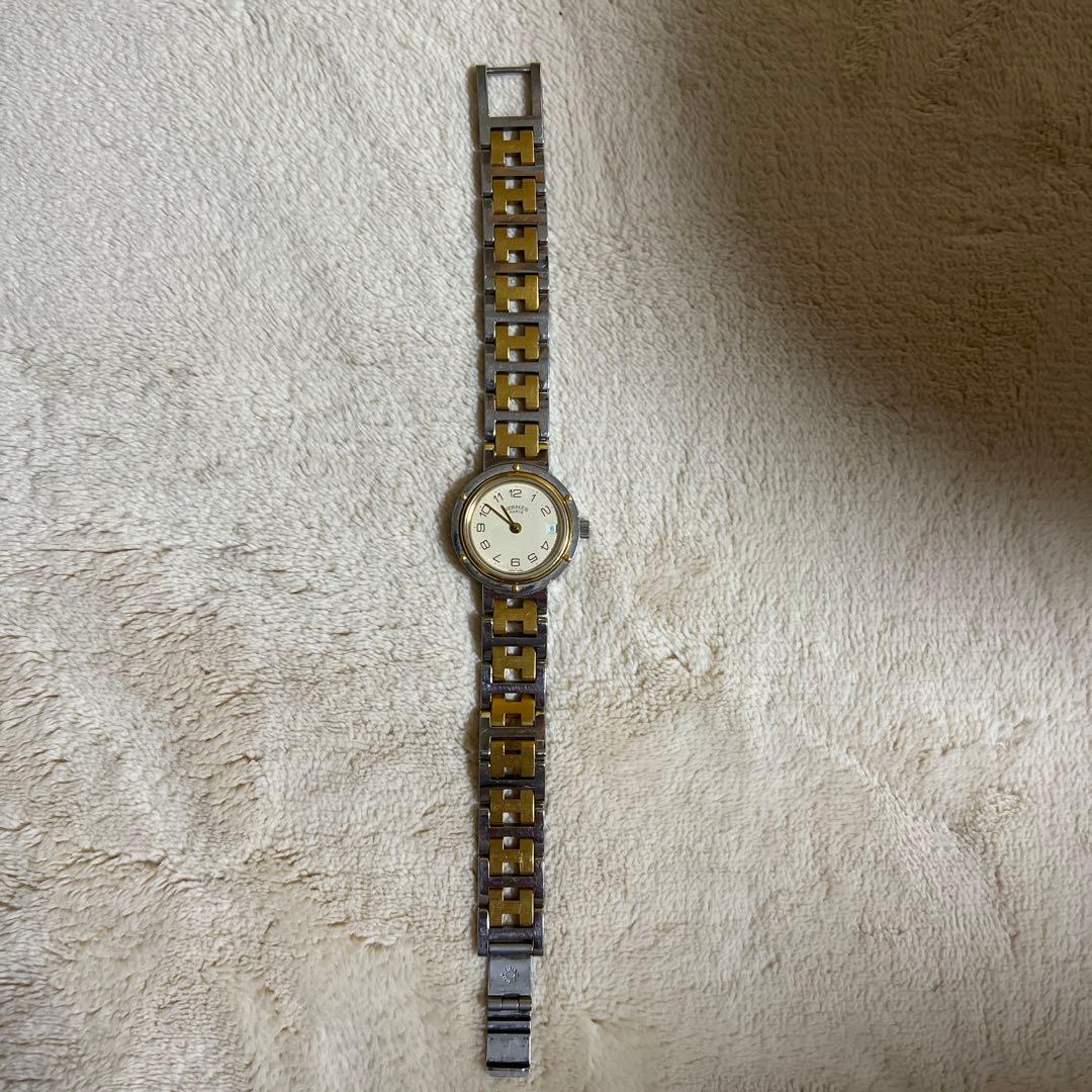 HERMES クォーツ時計 シルバー/ゴールド　Leaさま専用