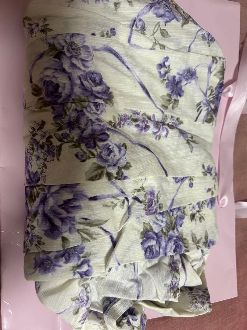 美品 Maisonde FLEURフレンチローズ浴衣 パープル 紫