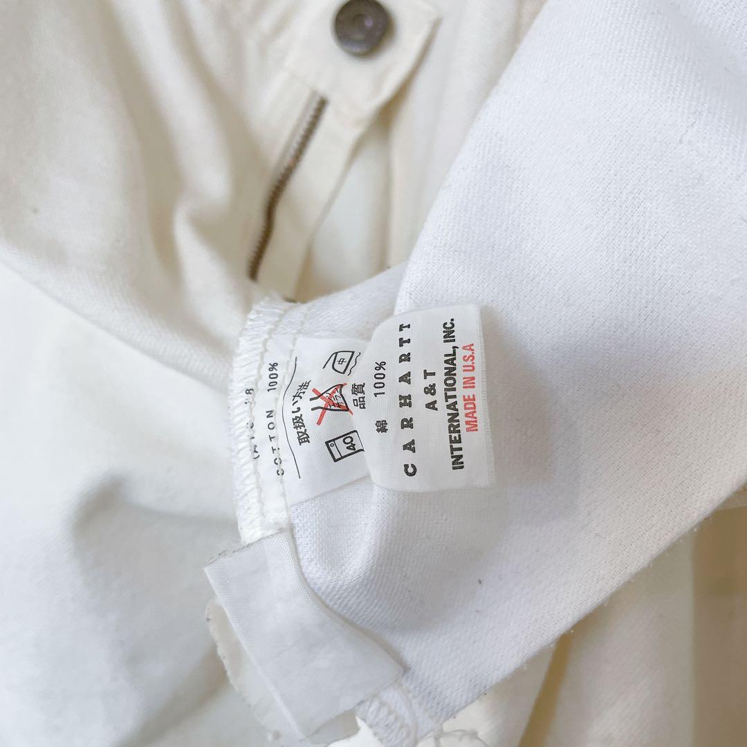 カーハート ペインターパンツ USA製 90s オフホワイト 美品 希少サイズ