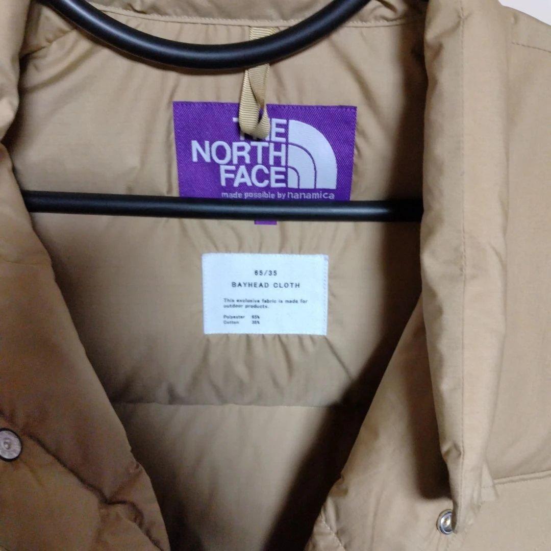 ノースフェイスパープルレーベル ベージュ ダウンベスト L