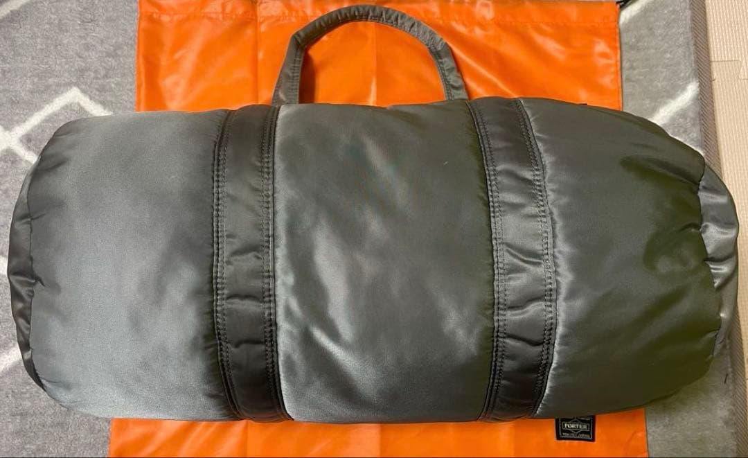 【美品】PORTER タンカードラムバッグ 2way 希少色シルバーグレー