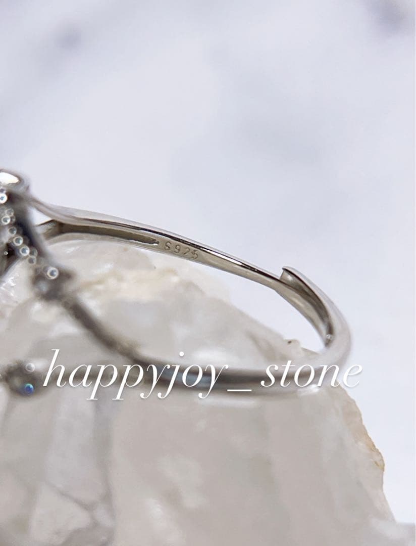 エネルギーの活性化✨☆隕石ガラス　モルダバイト☆S925フリーサイズリング