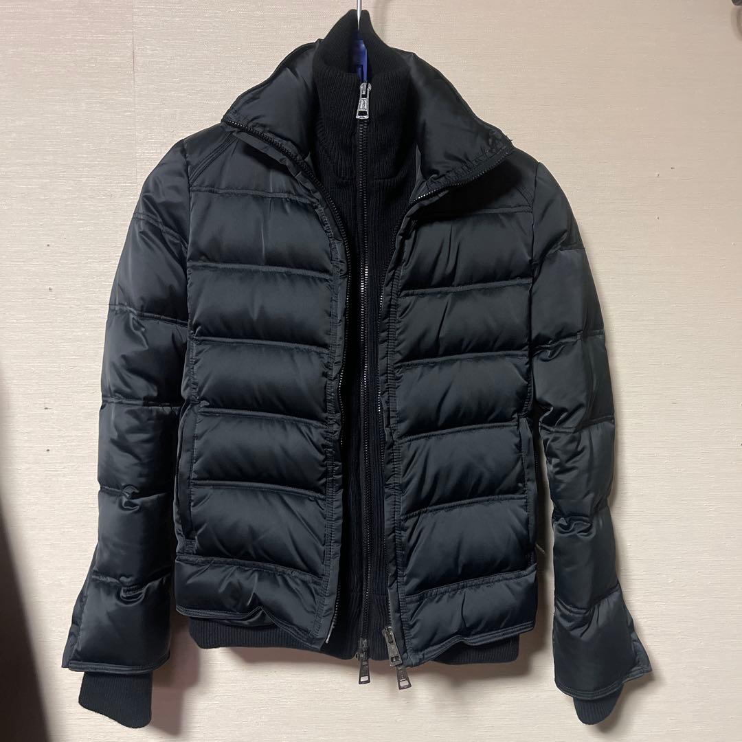 AKM ブラック ダウンジャケット ダブルジッパー