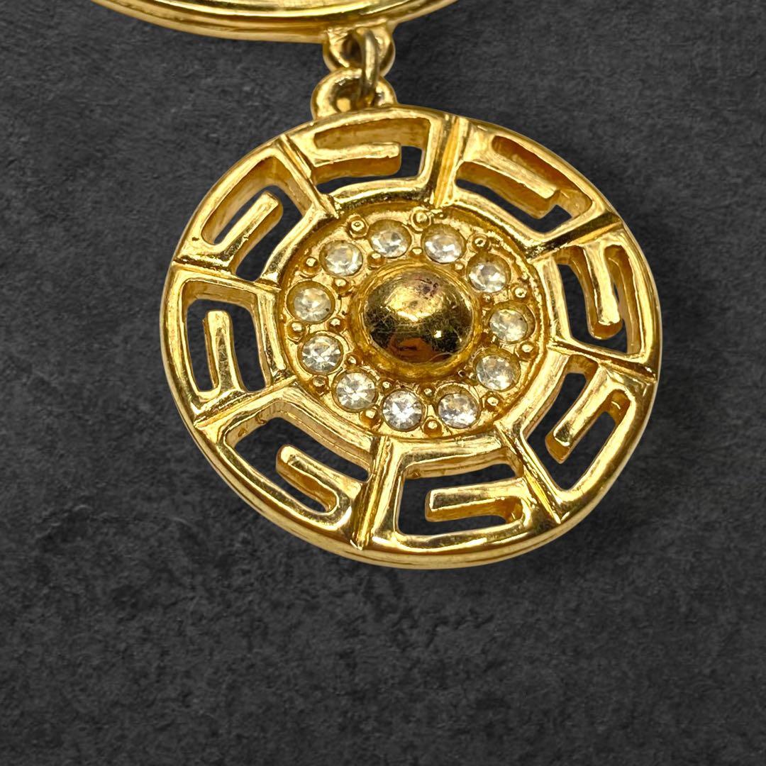 vintage GIVENCHY ロゴ×3チャーム ブローチ ゴールド 206