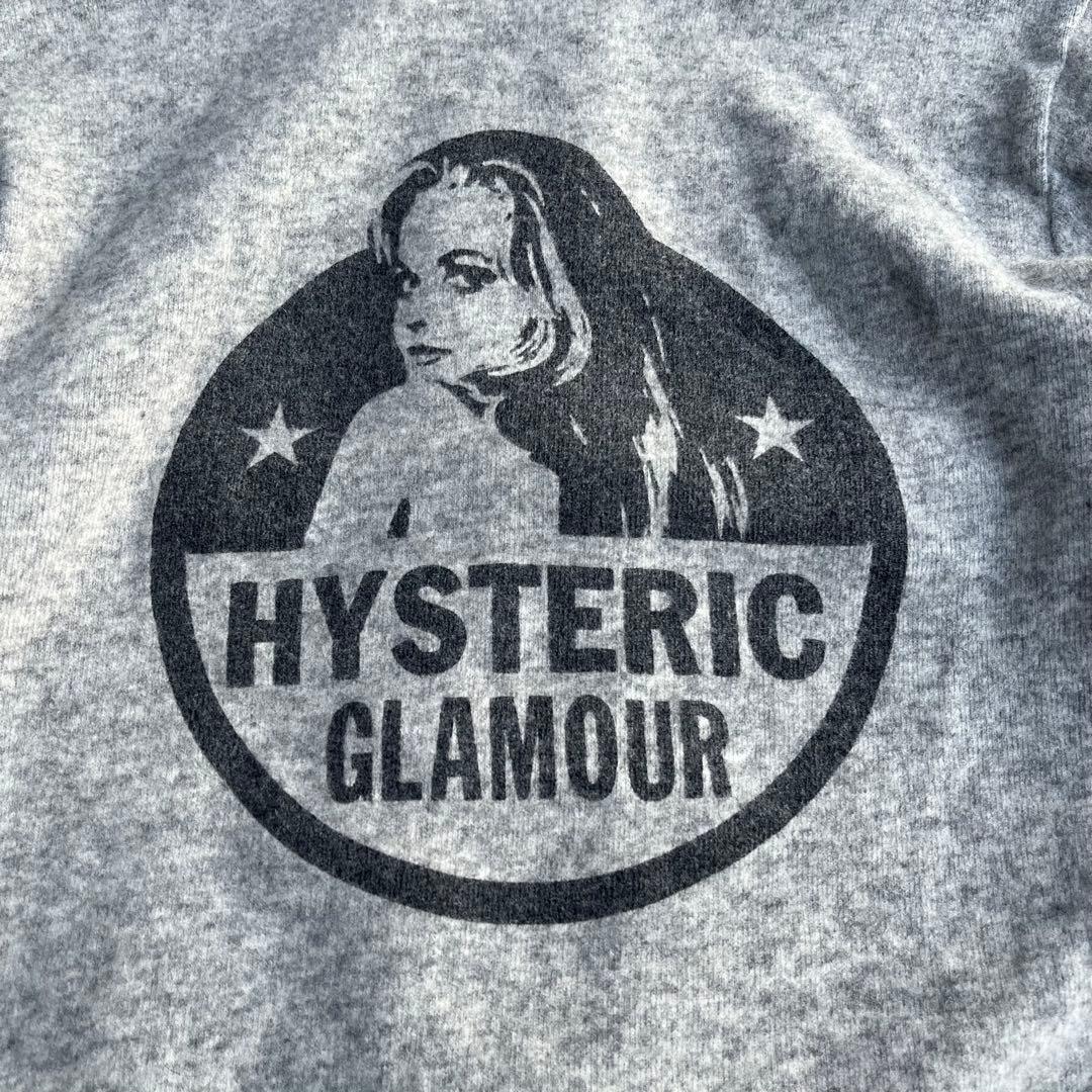 HYSTERIC GLAMOUR フルジップ ニットパーカー フーディガールロゴ
