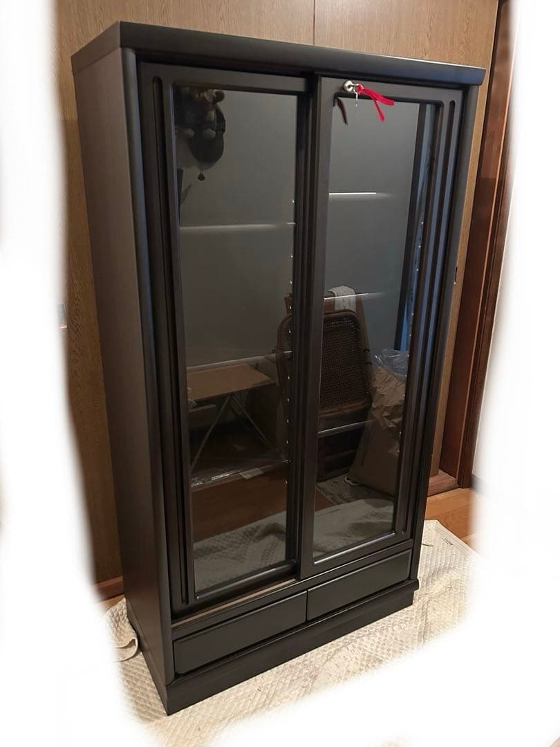 小島工芸　書棚引き戸ガラス