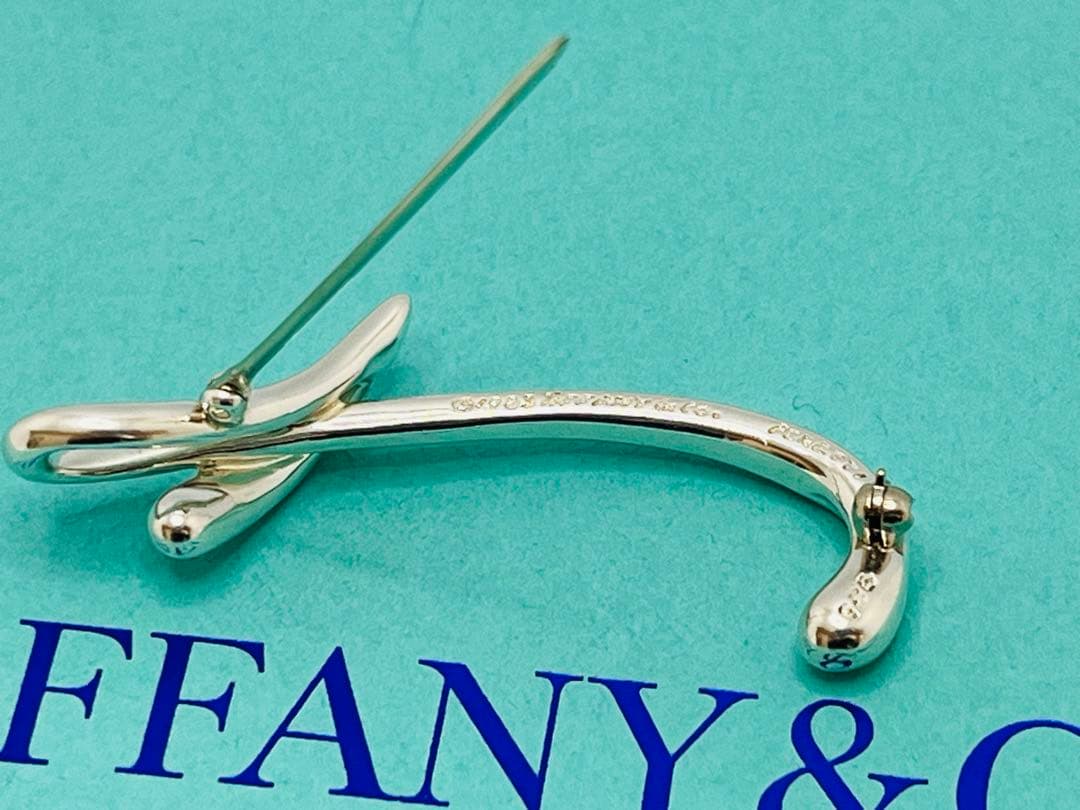 c583 美品　ティファニー　アルファベット「t」イニシャル「T」ブローチ925