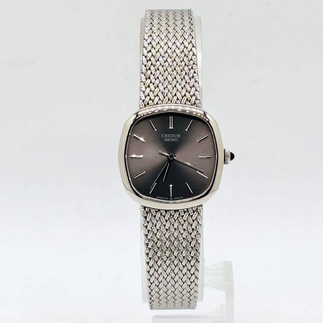 【レア】セイコー クレドール シルバー 1421-5020 動作良好 腕時計