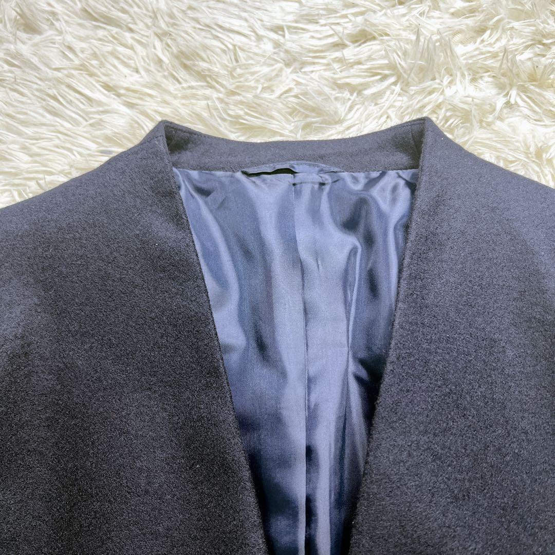 【新品未使用】ザスーツカンパニー ノーカラー ネイビー スーツ セットアップ L