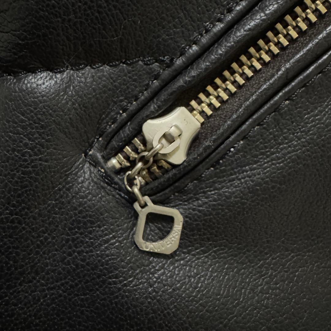 未使用級✨ VIN&AGE ヴィン＆エイジ レザー ダウンベスト バイク 稲妻