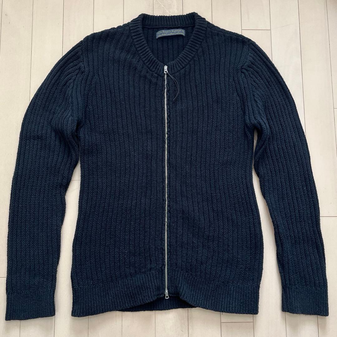 OLDJOE&CO オールドジョー　ブラック　ニット ジップアップ　38