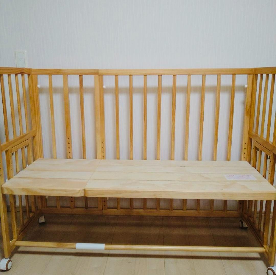 【美品】大和屋 そいねーる ロング ベビーベッド マットレス付