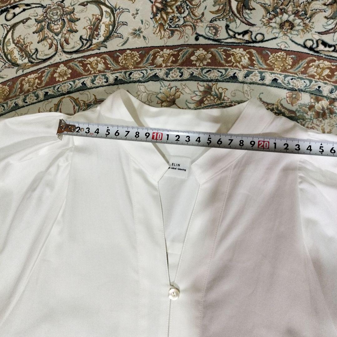 あや2121 ELIN ホワイト長袖ワンピース アドーアVネックセーター