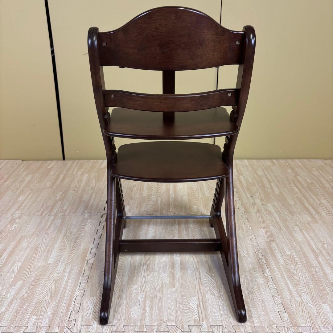 除菌清掃済☆綺麗☆　大和屋　すくすくチェアスリムプラス　ガード付　ダークブラウン