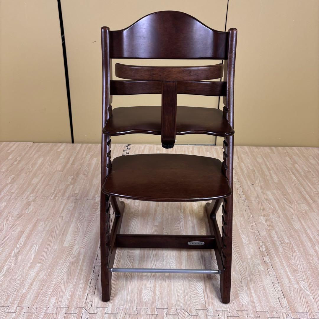 除菌清掃済☆綺麗☆　大和屋　すくすくチェアスリムプラス　ガード付　ダークブラウン