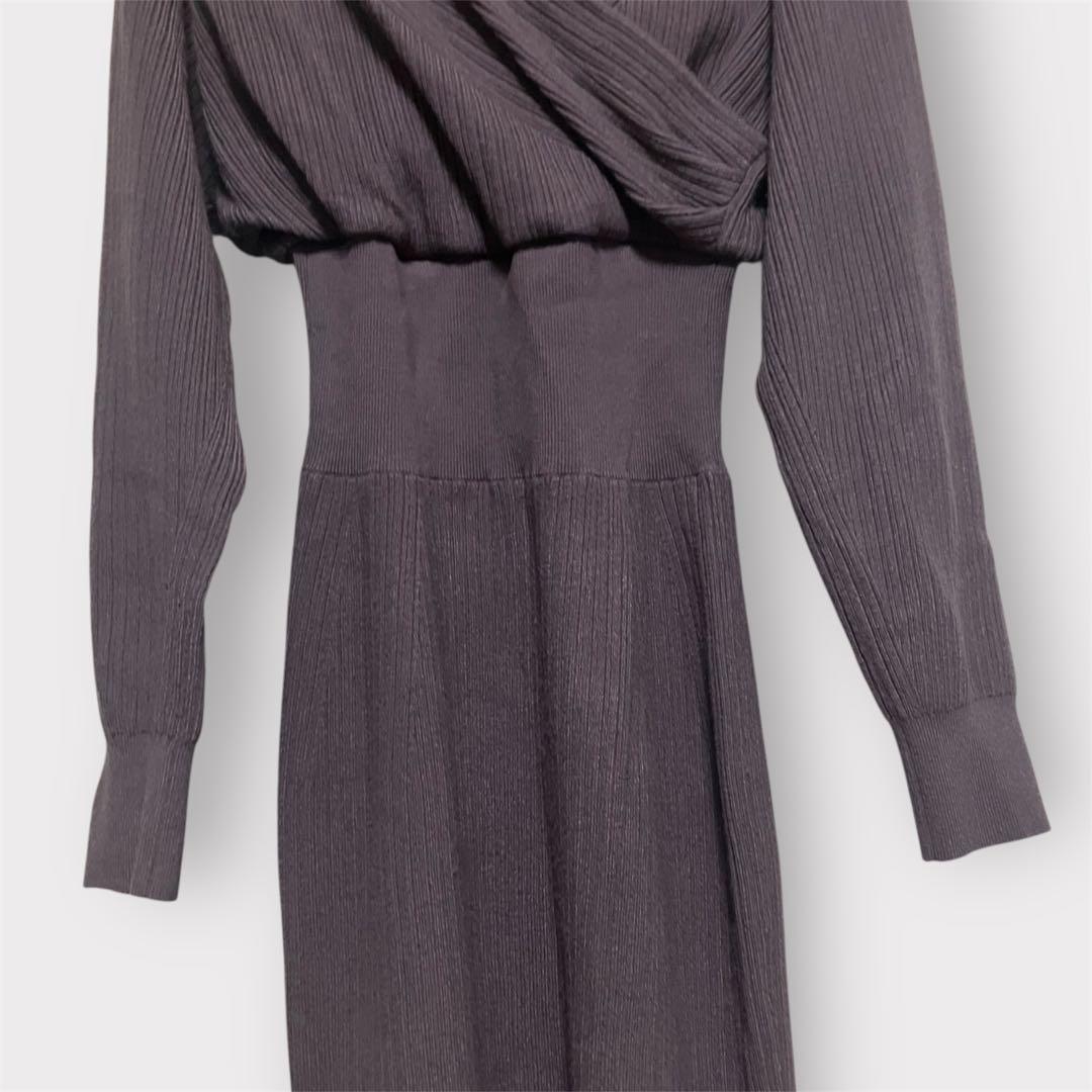 スナイデル snidel シアーレイヤードカシュクールワンピース （GRY）