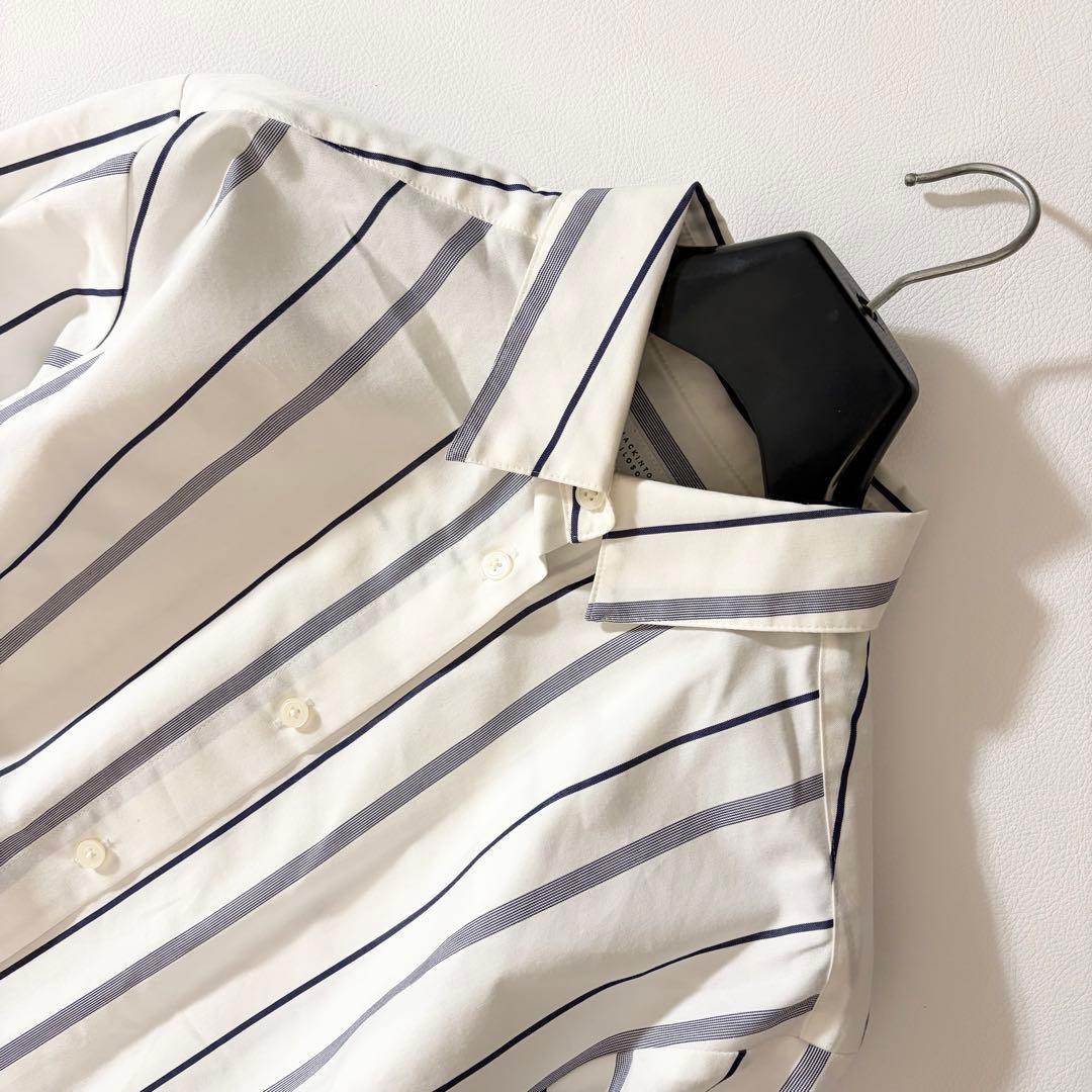 極美品　マッキントッシュフィロソフィー　近年　シャツワンピース　ストライプ