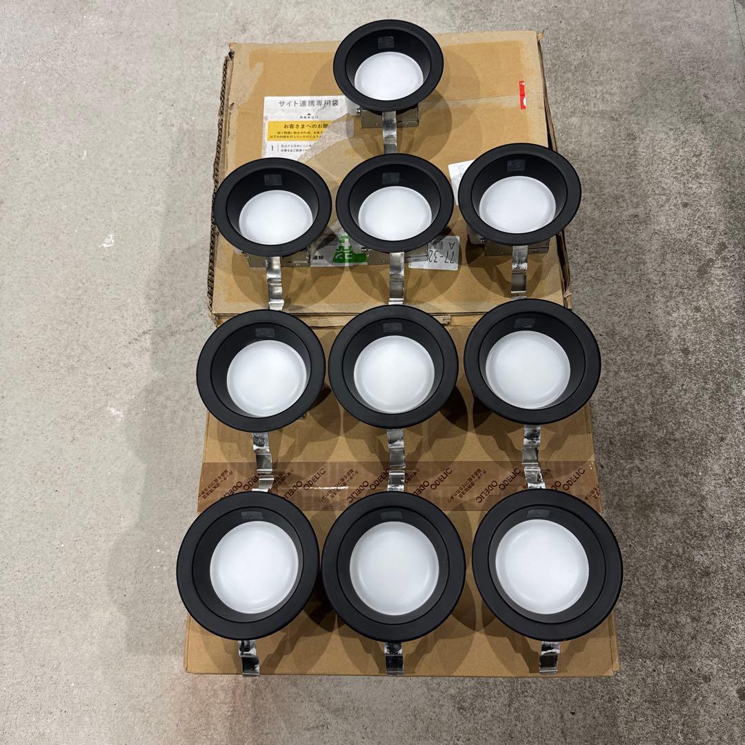 アイリスオーヤマLEDダウンライト 黒10個セット