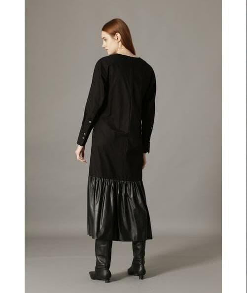 ADORE クリアコットンワンピース Mサイズ ブラック ドッキングデザイン