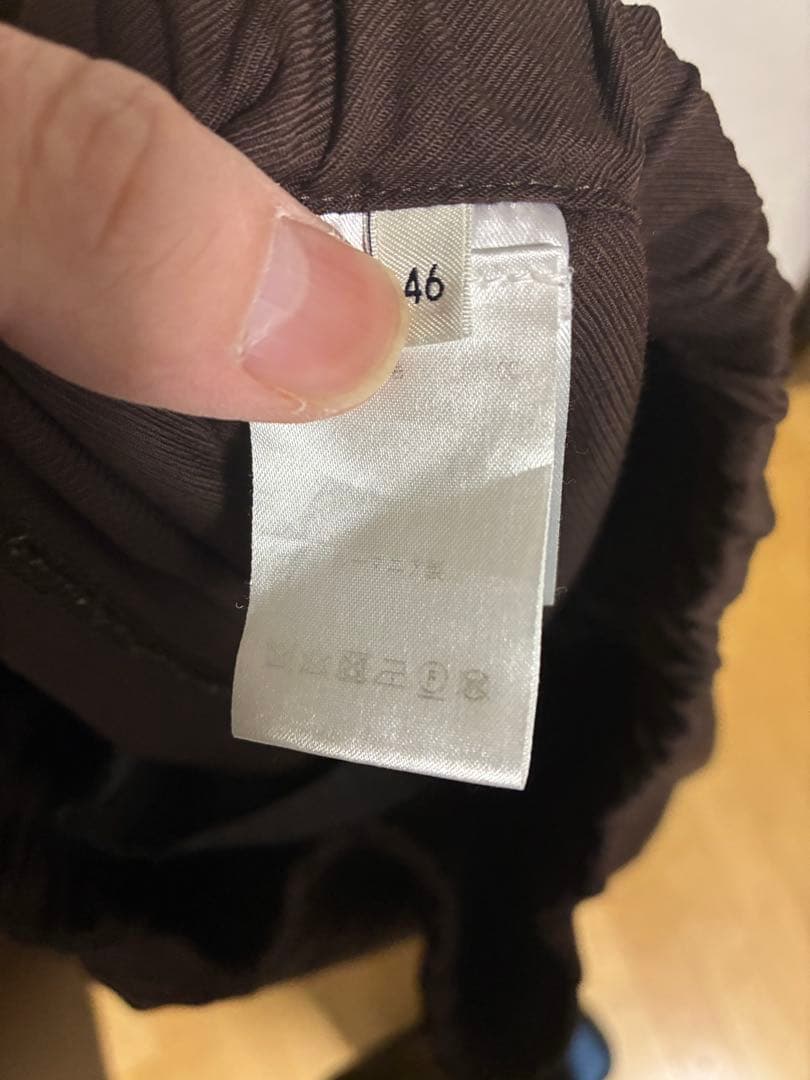 LEMAIRE ブラウン ワイドスラックス