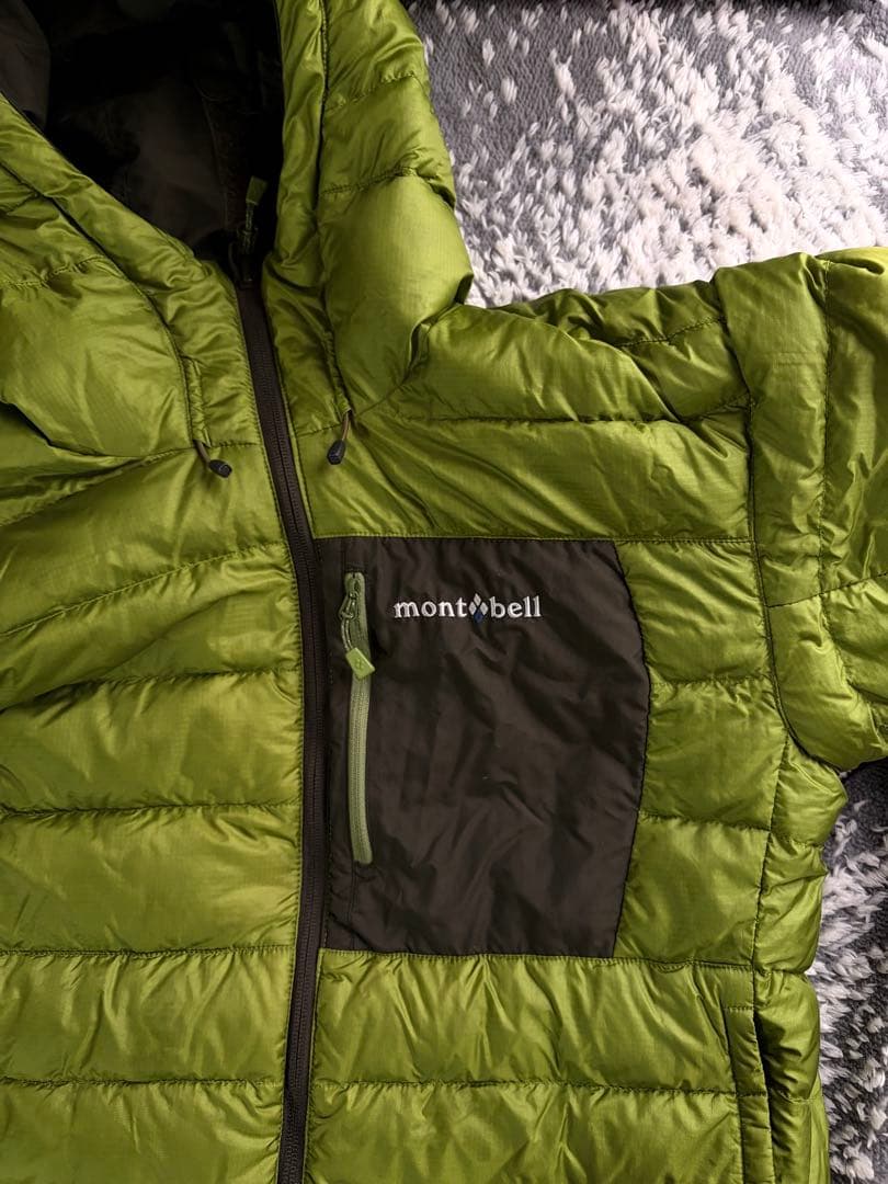 mont-bell モンベルコロラドパーカー ダウンリバーシブル黄緑 M
